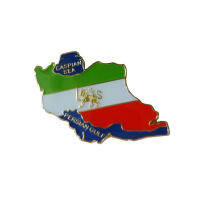 อิหร่านกระบวนการ Gulf FLAG SINGLE lapel PIN Badge เหล็กชุบทองเหลืองสีอีพ็อกซี่ผีเสื้อปุ่มย้อนกลับ-จัดส่งฟรี (300 PC) cslot)