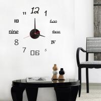 ZZOOI DIY Decorative Wall Clock 3D Digital Stereo Wall Clock Wall Sticker Acrylic Modern Wall Clock Watch Art Sticker Decal Home Decor