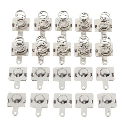 10 Pairs Replacement Metal Batteries Spring Contact Plate Silver For AA AAA Batteries Spine Supporters