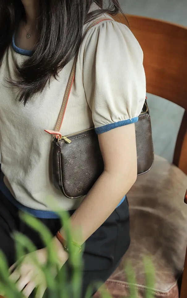 WUTA Detachable Handle Replacement Real Leather Bag Shoulder Strap for LV  Pochette Handbag Vachetta Leather Straps Accessories