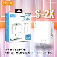 ชุดชาร์จ ENYX รุ่น S-2X ชุดชาร์จพร้อมสาย จ่ายไฟ 3.1A/18W ForIP/ Micro /Type-C ที่ชาร์จมือถือ ชาร์จไว รุ่นใหม่ล่าสุด ชุดชาร์จ S2X