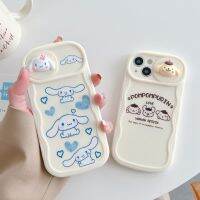 Pomporin การ์ตูนน่ารักพร้อมเคสโทรศัพท์มือถือกล้องกดดึง3D สำหรับ iPhone 14 Pro Max Plus ฝาครอบนิ่มกันกระแทกสำหรับ iPhone 13 Pro Max Cinnamoroll Phone เคสสำหรับ Apple 12 11เคสห่อหุ้ม