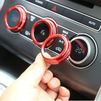 Silver/Red/Blue Colors Fit For Land Rover Range Rover Sport Vogue 2014-17 Air Conditioning Knobs Audio Circle Trim Alloy Parts