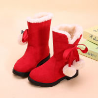 Kids Shoes for Girl Snow Boots Winter Plush Warm Big Girl Shoes Anti-slip Children Ankle Boots Student Shoes STQ058