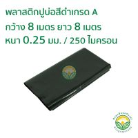 (Wowwww++) พลาสติกปูบ่อ PE ผ้าใบปูบ่อ หนา 0.25มม ขนาด กว้าง 8 เมตร ยาว 8 เมตร สีดำ ราคาถูก ผ้าใบและอุปกรณ์ ผ้าใบ และ อุปกรณ์