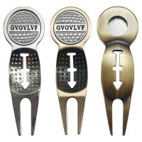 1pc New GvOvLvF Golf Divot Tool With Marker Pitch Mark Green Divot Repair Tool Golf Pitchfork Golf Training Aids Two Colors