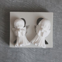 3D สวดมนต์ Angel สาวซิลิโคน Fondant แม่พิมพ์ DIY อีพ็อกซี่เครื่องปั้นดินเผาปูนปลาสเตอร์ช็อกโกแลตเค้กตกแต่งเรซิ่นแม่พิมพ์ครัวเบเกอรี่เครื่องมือ-Caidour