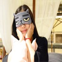 {traveler}1Pc Black Mask Bandage On Eyes สำหรับนอนการ์ตูนผ่อนคลายน้ำแข็งหรือประคบร้อน Eyeshade Sleeping Mask