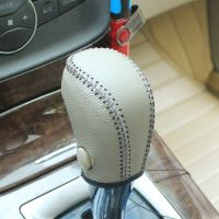 【DT】 hot  Car Gear Shift Knob Cover For Nissan Sentra Tiida Livna Lannia Teana Altima Bluebird Lhd Leather Gearbox Shift Knob Cover