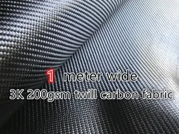 200gsm 1100D Yellow Kevlar & 3K Carbon fiber mixed Fabric 2x2