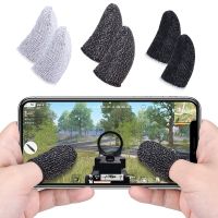 1Pair Mobile Game Controller Finger Sleeve / Anti-Sweat Full Press Screen Finger Set / Sensitive Touch Screen Gaming Finger Thumb Sleeve Gloves / Nylon Screen Finger Cots Cover