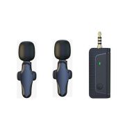 New Wireless Lavalier Microphone Portable Audio Video Recording Mini Mic For IPhone Android Live Broadcast Gaming Phone Mic