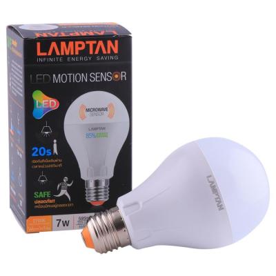 หลอด LED LAMPTAN MOTION SENSOR 7วัตต์ สีเหลือง [ส่งเร็วส่งไว มีเก็บเงินปลายทาง]