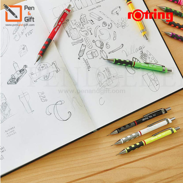 rotring-tikky-neon-mechanical-pencil-0-7-2b-rotring-tikky-ดินสอกด-รอตริง-ติ๊กกี้-สีนีออน-0-7-มม-2b-ดินสอกด-rotring