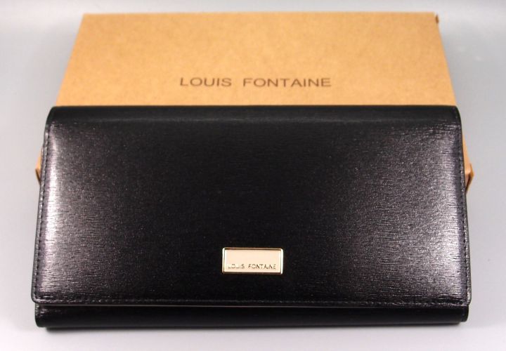 กระเป๋าสตางค์-louis-fontaine-ดำ-เทา-ใหม่-แท้