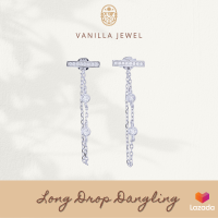 Vanilla Jewel ต่างหูเงินแท้925 Long Drop Dangling ต่างหูสำหรับผิวแพ้ง่ายสำหรับคุณหรือเป็นของขวัญให้กับคนพิเศษ