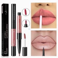 Double-end liquid lipstick waterproof long lasting velvet