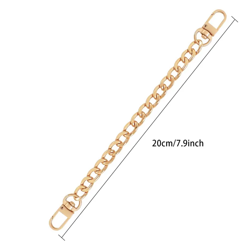 6pcs Gold Purse Chain Strap Purse Strap Extender DIY Flat Chain Purse Strap Replacement Strap with Metal Buckles, Men's, Size: One Size