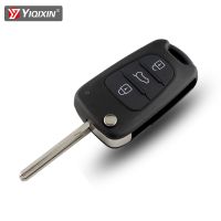 [More Suitable] YIQIXIN Key สำหรับ Hyundai Avante I20 I30 IX35รถรีโมท Fob เคสปกปิดพับได้พับ Kia ใบมีด3ปุ่ม