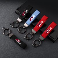 dfgvedvg Luxurious Fur Metal Car Styling Keychain Badge Auto Accessories Man Business Gift Keyring For Audi A3 A4 A5 A6 A7 A8 Q3 Q5 Q7Q8