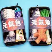 DY Loving Pet Toy Imitation Food Cat Box Toy Vigorous Seafood Fish Set