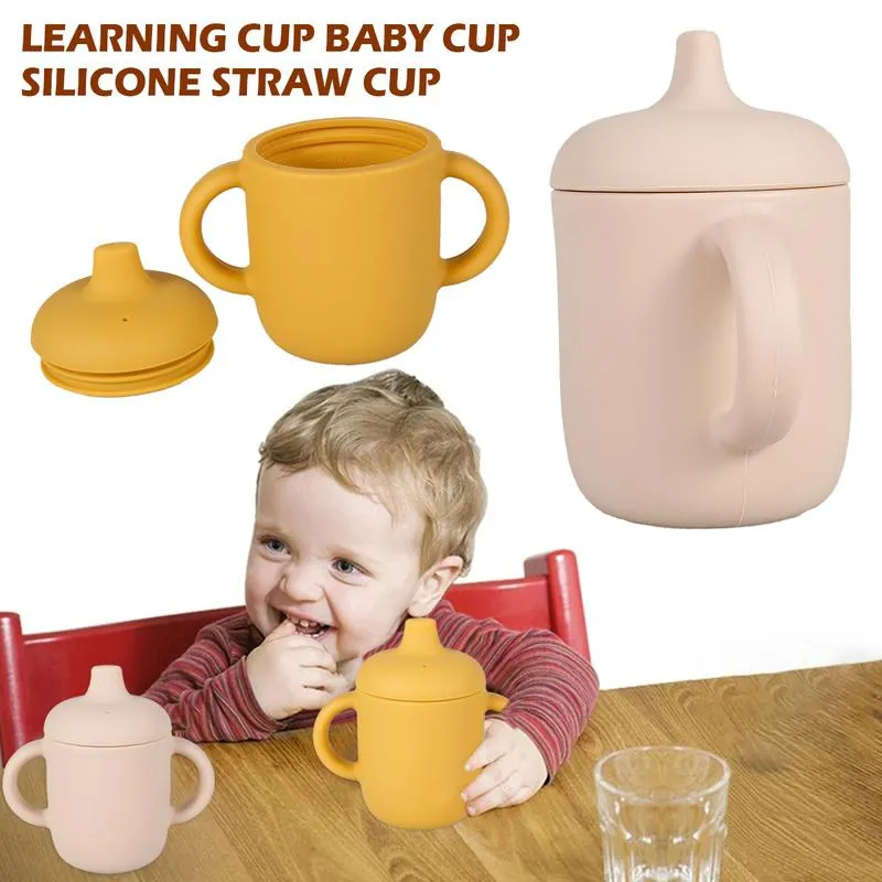 Toddler Cup. Silicone Training Cup Sippy Cup with Straw. Spill Proof and  Non-Slip Handles. NO BPA. Unbreakable. Trainer Cup for Babies Toddlers and