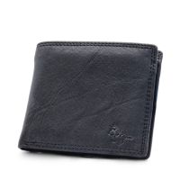 POLO HILL กระเป๋าหนังแท้สำหรับผู้ชายสีดำ Bifold Wallet C-PHW-6084-A-C