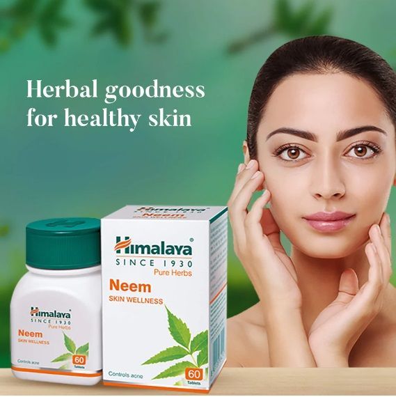 สินค้าราคาดีย์-himalaya-neem-60-เม็ด-ช่วยลดการเกิดสิวอักเสบ-บำรุงให้ผิวมีสุขภาพดี-ช่วยฟื้นฟูสภาพผิวที่เสียให้กลับเป็นปกติ