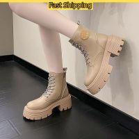 Bot Modis TOFASHIONS สำหรับผู้หญิงรองเท้าบูท Martin สีดำผู้หญิง Sepatu BOOT Pendek รองเท้าสไตล์เกาหลีใหม่หล่อผู้หญิง Kasut Perempuan 23101002