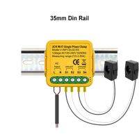 Tuya ทวิภาคี Wifi Energy Meter 80A CT Kwh การใช้ไฟฟ้า Monitor พร้อม Clamp Fit สำหรับ Alexa Home (A)