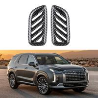 For Hyundai Palisade 2023 Carbon Fiber Car Dashboard Air Outlet Vent Trim Cover Sticker Decoration Frame