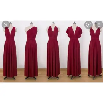 infinity dress maroon