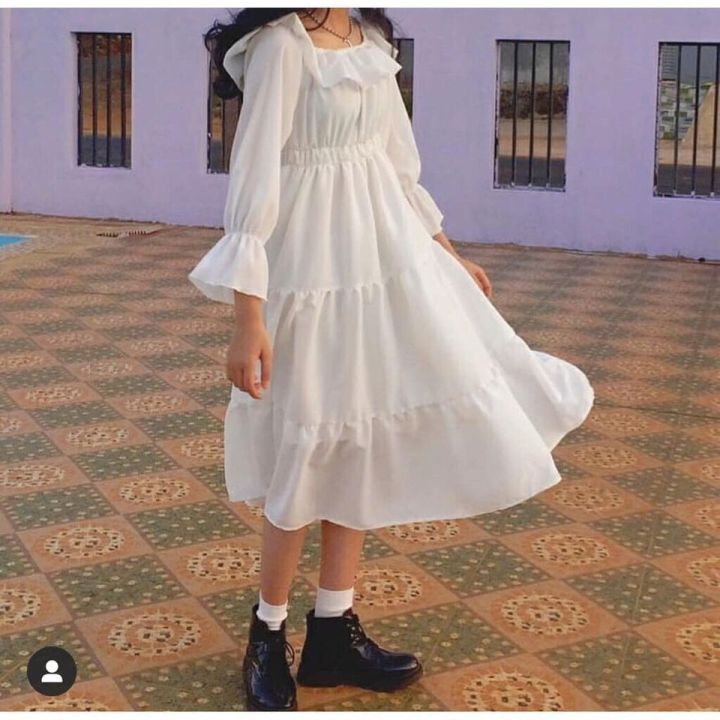 Đầm công chúa màu trắng Ulzzang sẽ mang lại cho bạn vẻ đẹp trong sáng cùng với phong cách Ulzzang đang là xu hướng được yêu thích hiện nay. Hãy xem hình ảnh để tìm kiếm sự hoàn hảo trong phong cách thời trang của bạn.