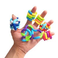 【CW】 3Pcs Tangle Rope Twist Fidget Rrainbow Sensory Autism Jouet Anti Stress Enfant Juguete Antiestres Niños