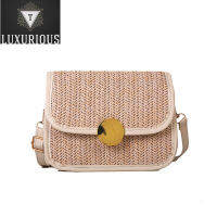 Hot 2024ผู้หญิงหวายหวายฟางทอ Crossbody Beach S ตะกร้าของขวัญโบฮีเมียกระเป๋าถือสุภาพสตรีขนาดเล็กสดไหล่กระเป๋า