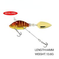 Spinner Fishing Hard Bait Baits [hot]1pcs 4.4cm Spoon Winter Vibration Jigs VIB Fishing Trout Pesca Lures 13.6g Rotating Tackle Metal