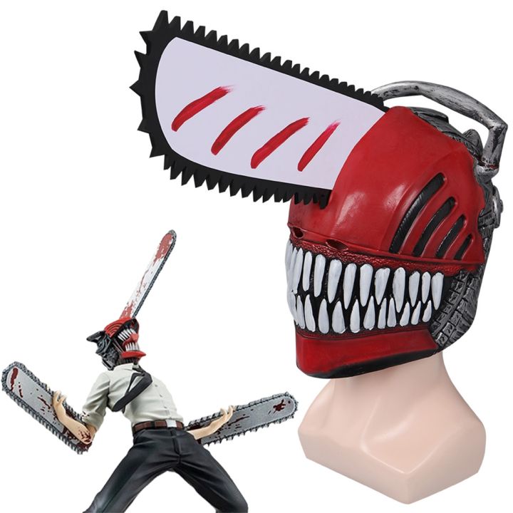 Anime Chainsaw Man Cosplay Prop Denji Helmet Chainsaw Helmet Chainsaw  Cosplay Prop Weapon Halloween Carnival Cosplay Party Mask