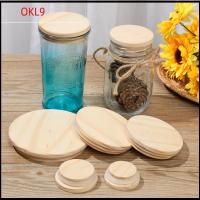 OKL9 ใช้ซ้ำได้ องค์การครัว ฝาปิดผนึกขวด ฝาไม้ ที่เก็บกระป๋อง Mason Jar Lid ผ้าคลุมปากกว้าง