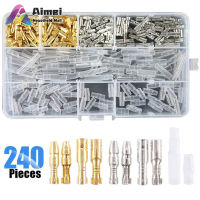 การจัดส่งอย่างรวดเร็ว240Pcs 3.9คอนเน็คเตอร์ทองเหลืองชุดเย็นสายไฟ-In Terminal พร้อม Reed ใส่ Sheath ฉนวนกันความร้อน