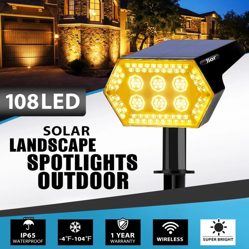 Solar Lamp Outdoor Lawn Lamp Garden Lamp Ground Plug 108 LED Solar Spot  Lights 2000mAh Lawn Landscape Light Yard 太阳能草坪灯 Lazada
