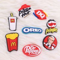 8PCS PVC Fridge Magnetic Sticker Food Pizza Coke Fries Burgers Cookies Ice Cream Fried Chicken Refrigerator Magnets Stationery Refrigerator Parts Acce