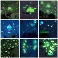 Luminous Cute Animal Star Wall Sticker for Kids Room Bedroom Home Decoration Glow In The Dark Moon Decal Fluorescent DIY Sticker Wall Stickers  Decals