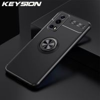 KEYSION กันกระแทกเคสโทรศัพท์สำหรับ IQOO Z3 U3 U3X ซิลิโคนขาตั้งแหวนโลหะโทรศัพท์ฝาหลังสำหรับ VIVO Y72 Y52S 5G Y31S Y51 2020