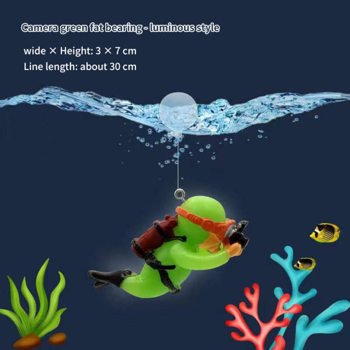 Trang trí bể cá xanh dạ quang mini thợ lặn đồ trang trí hồ cá Phụ ...