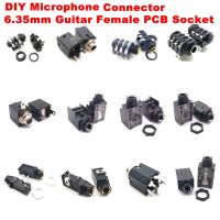 1 pcs DIY1/4 6.35 mm 3 foot/ 4 Foot/ Mono/stereo Audio Headphone Microphone/Guitar Female PCB socket Jack Connector