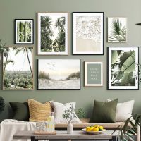 Bamboo Forest Succulents Palm Leaf Wall Art Canvas Nordic PostersPainting  And Prints Plants Wall Pictures For Living Room Decor Wall Décor