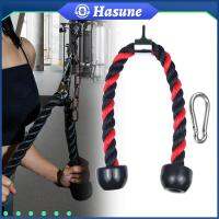 Hasune เชือกบริหารกล้ามเนื้อไตรเซ็ปดึงลงด้วยสายเคเบิล Carabiner แนบมาสำหรับออกกำลังกาย