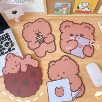 【CW】Cute Cartoon Chocolate Bear Mouse Pad Student Notebook Rubber Pad Keyboard Protection Pad Office Desktop Non-Slip Mouse Pad