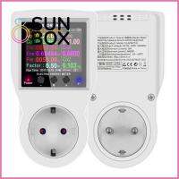 SUN BOX EU EU เครื่องวัดกระแสไฟฟ้าแบบดิจิตอล เครื่องวัดกำลังไฟ เครื่องวิเคราะห์ต้นทุนไฟฟ้า พลังงาน wattmeter ตรวจสอบพลังงาน การใช้พลังงาน เครื่องวัดดิจิตอลบลูทูธ ซ็อกเก็ตมิเตอร์ไฟฟ้า