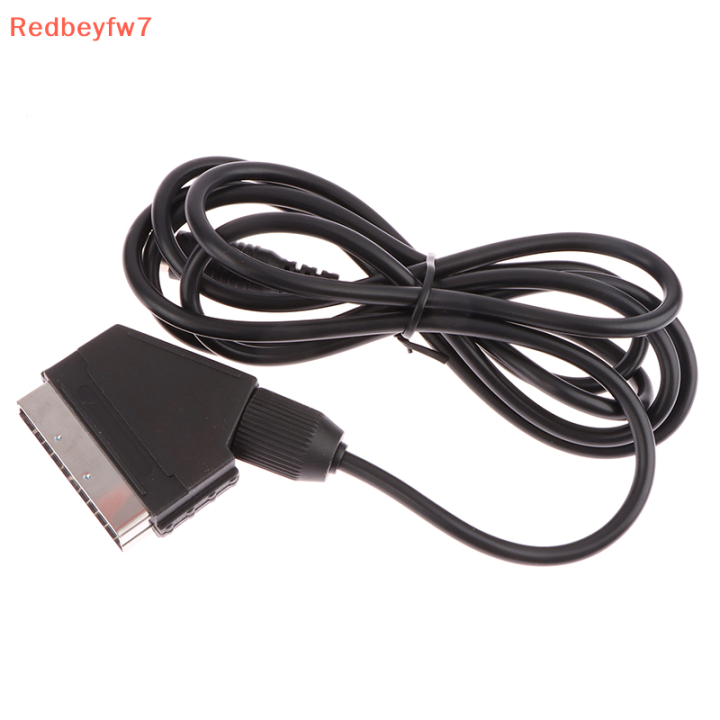 re-สายวิดีโอ1-8ม-5-9ft-scart-เคเบิล-rgb-สายเชื่อม20พินสำหรับ-sega-สำหรับคอนโซลเกมดาวเสาร์